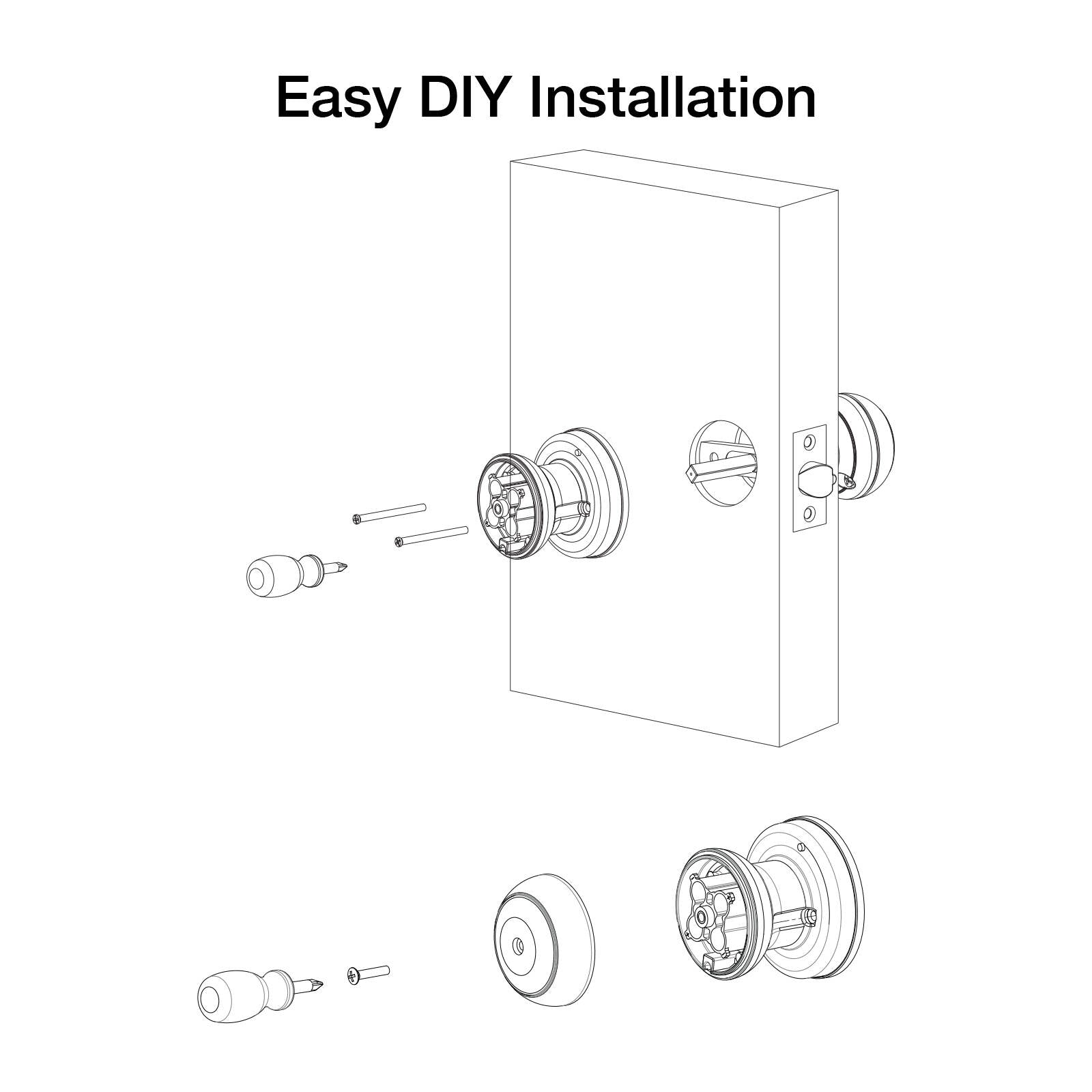 Orion Grid Connect Smart Door Knob Lock DL026HA, Fingerprint & App Control