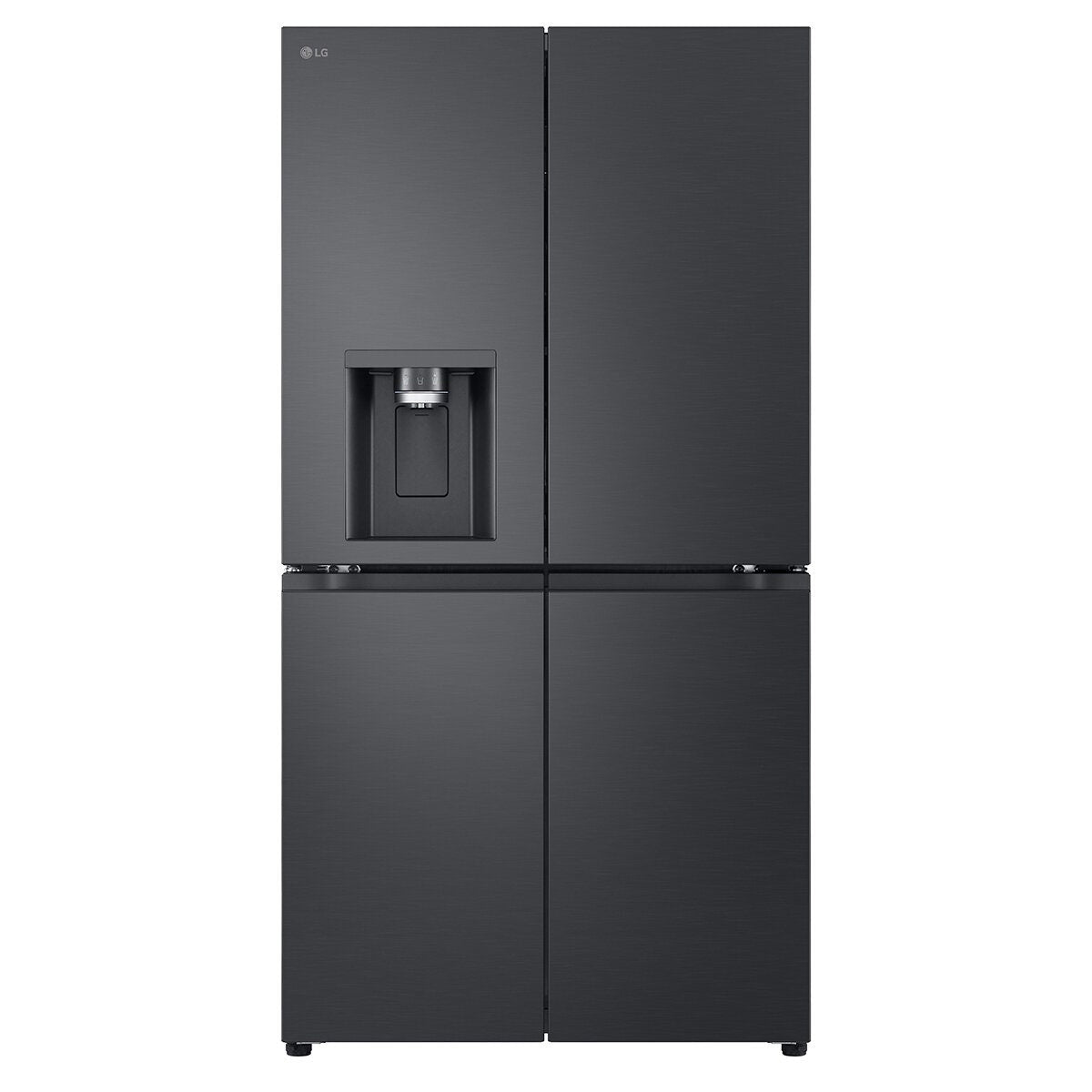 LG 637L French Door Fridge - Ice and Water, Matte Black, Inverter Linear Compressor - GF-L700MBL