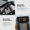 Zero Gravity Camping Chair - Black - Reclines 90 to 170 Degrees, 64cm Wide Seat, Double Layer 600D Oxford, Side Holder