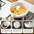 Detachable Handle Cookware Set 20 Piece - White - Nonstick Granite Coating, PFOA and PFOS Free, Induction Ready