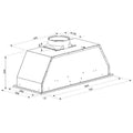 Beko 70cm Undermount Rangehood - Stainless Steel - 650m³/h, 3 Fan Speeds, Dual LED Lamps - BRH70UX