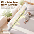 Folding Bed Rail for Toddlers - 200 x 60cm Extra Long - Anchor Straps, AS/NZS 8124 Certified