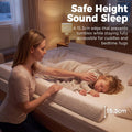 Toddler Bed Bumpers 2-Pack - White 132cm - Memory Foam, Non-Slip Base, Machine Washable Cover
