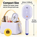 Rechargeable Steam Hair Straightening Brush - Purple
