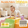 Soft Play Set 7 Piece - Pastel - Ball Pit, Ramps, Steps, Slope and Block, High-Density Foam