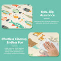 Foldable Baby Play Mat 200 x 180cm - Fish - 1cm XPE Foam, Reversible, Travel Bag Included