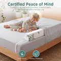 Toddler Bed Bumpers 2-Pack with Adjustable Straps - Memory Foam, Zip-Off Washable Cover