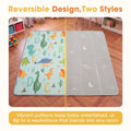 Baby Play Mat with Fold-Up Sides - Dinosaur Land - 24 Ball Pit Balls, XPE Foam, Carry Bag