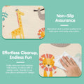 Foldable Baby Play Mat 200 x 180cm - Zoo Animals - 1cm XPE Foam, Reversible, Travel Bag