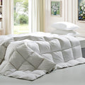 Bamboo Blend Quilt 200GSM - Double - All Seasons Comforter, 50% Bamboo 50% Polyester Fill, Baffle Box, Storage Bag