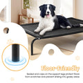 Cooling Elevated Dog Bed - Black, Medium 87 x 65 x 20cm - Breathable Textilene Mesh, Steel Frame, Holds 60kg