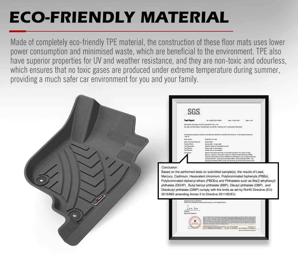 Custom Fit Car Floor Mats for Pajero Sport 2015-2023 - Black - Laser Measured TPE, Raised Edge, 3 Piece Set