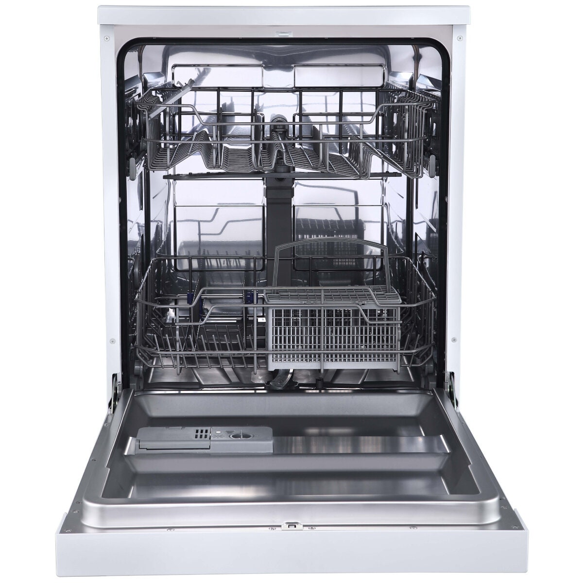 Emilia 60cm Freestanding Dishwasher - 12 Place Settings, Stainless Steel, Half Load, Delay Start - EDW65SS