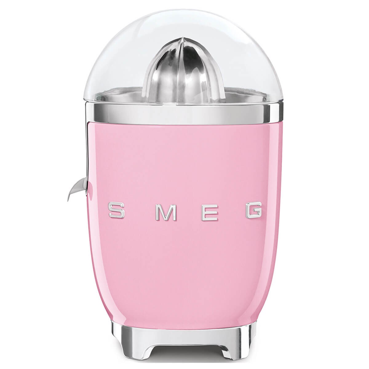 Smeg 50s Style citrus juicer - Pink, stainless steel reamer and strainer, Tritan Renew bowl - CJF11PKAU