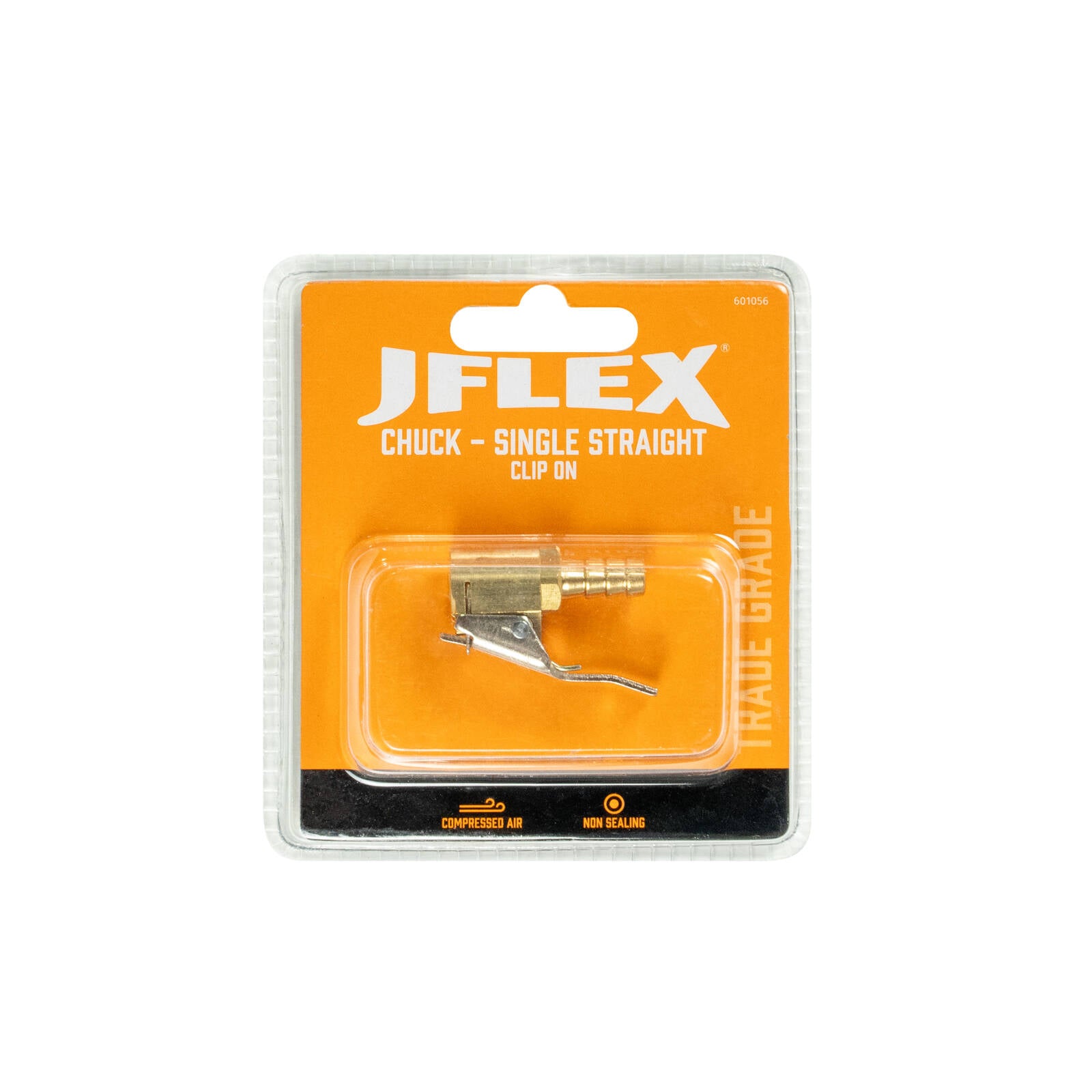 JFLEX Single Straight Clip-On Tyre Chuck, 1/4" Hose Tail