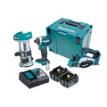 Makita Brushless 3 Piece 18V Combo Kit with 2 x 5.0Ah Batteries DLX3098TJ