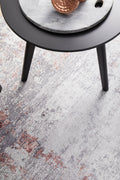 Rug Culture Illusions Large Power Loomed Rug 280x190cm - Silver and Blush Polyester - ILU156BLUSH280X190