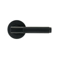 Ikonic Black Matte Knurled Passage Lever Set - 1 Pack - 1125mm x 65mm - Stylish Design - SuperSaverAU - view 1