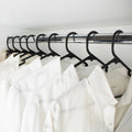 All Set Black Plastic Clothes Hangers - 12 Pack