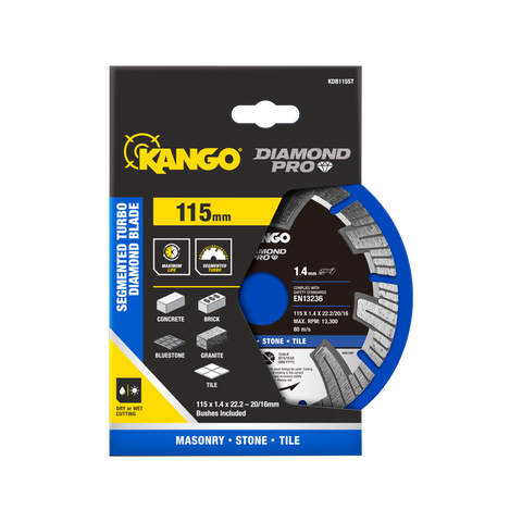 Kango Diamond Saw Blade - 115mm - Turbo - Dry Cutting - SuperSaverAU - view 1