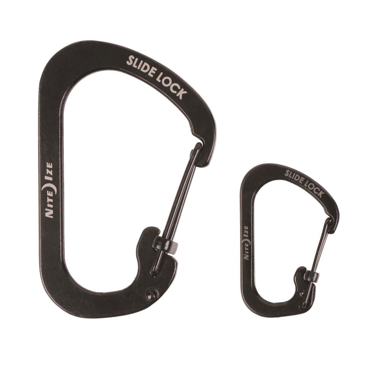 Nite Ize Carabiner Slide Lock Size 2 Black Stainless Steel Durable - SuperSaverAU - view 1