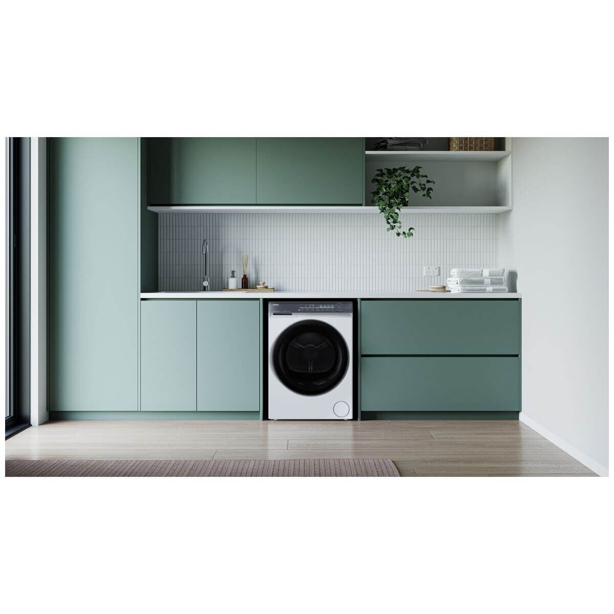 Haier 8kg Heat Pump Dryer - White, 8 Star Energy Rating, Fewer Tangles - HDHPS80NW1