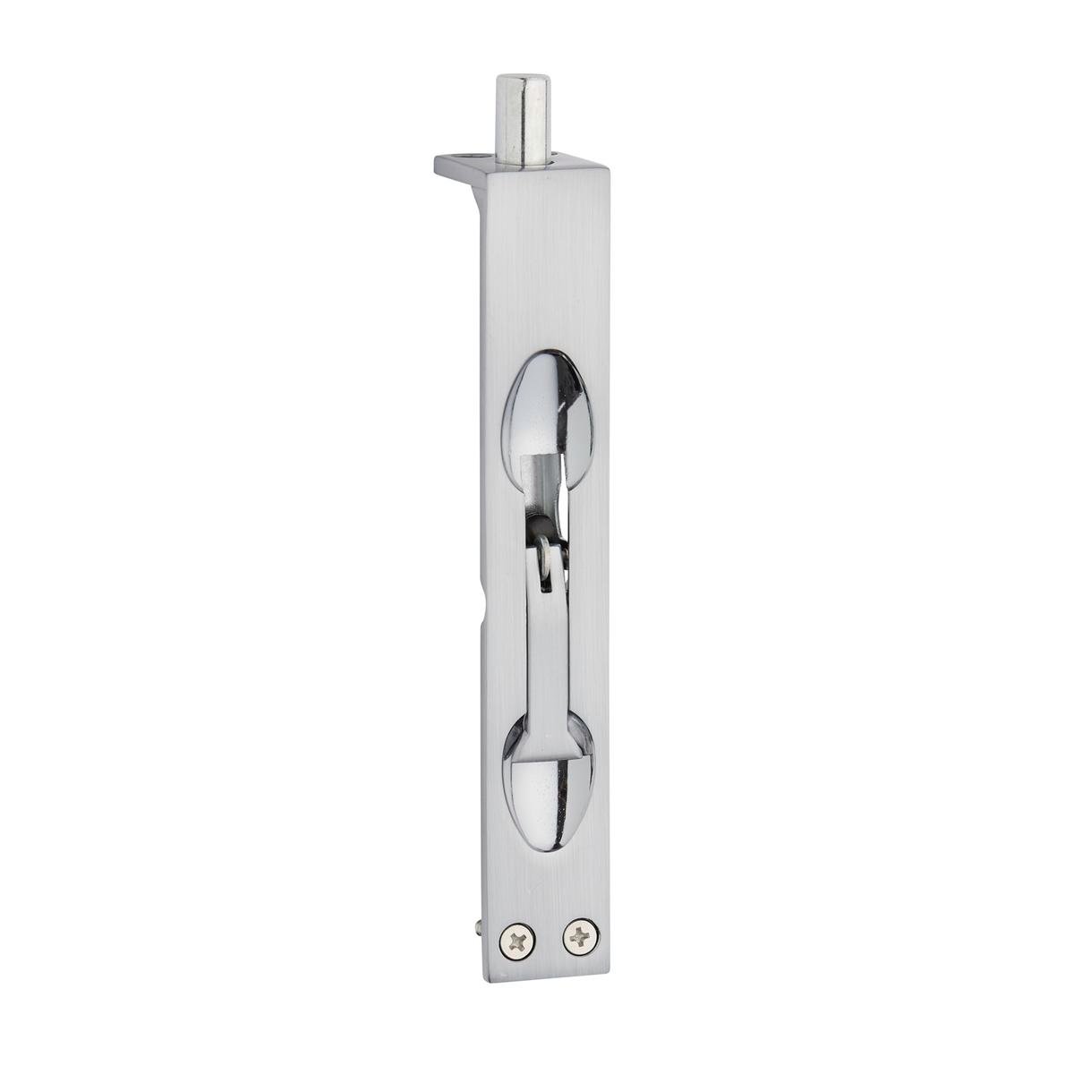 Delf Trade Flush Bolt 145 x 24mm Satin Chrome Zinc Alloy Easy Use - SuperSaverAU - view 1