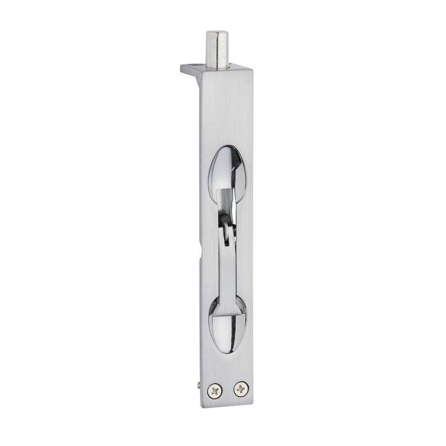Delf Trade Flush Bolt 145 x 24mm Satin Chrome Zinc Alloy Easy Use - SuperSaverAU - view 1