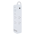 Click 6 Outlet Powerboard with Surge Protection & USB-A Ports, CKHP718W