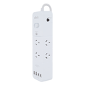 Click 6 Outlet Powerboard - 1m Cable - Surge Protection - USB Ports - SuperSaverAU - view 1