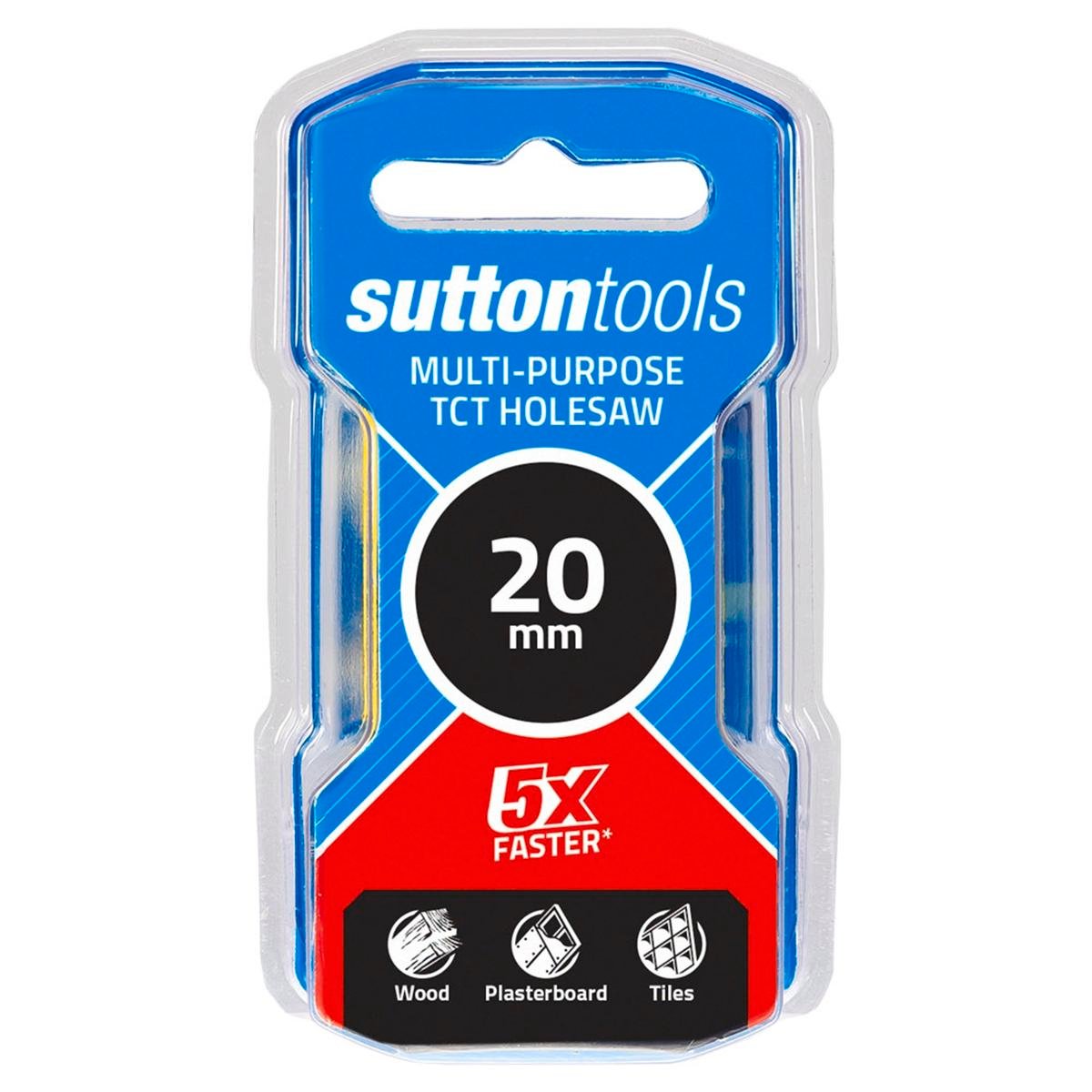 Sutton Tools 20mm Tct Multi Purpose Seamless Holesaw - Red - SuperSaverAU - view 1
