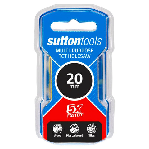 Sutton Tools 20mm Tct Multi Purpose Seamless Holesaw - Red - SuperSaverAU - view 1
