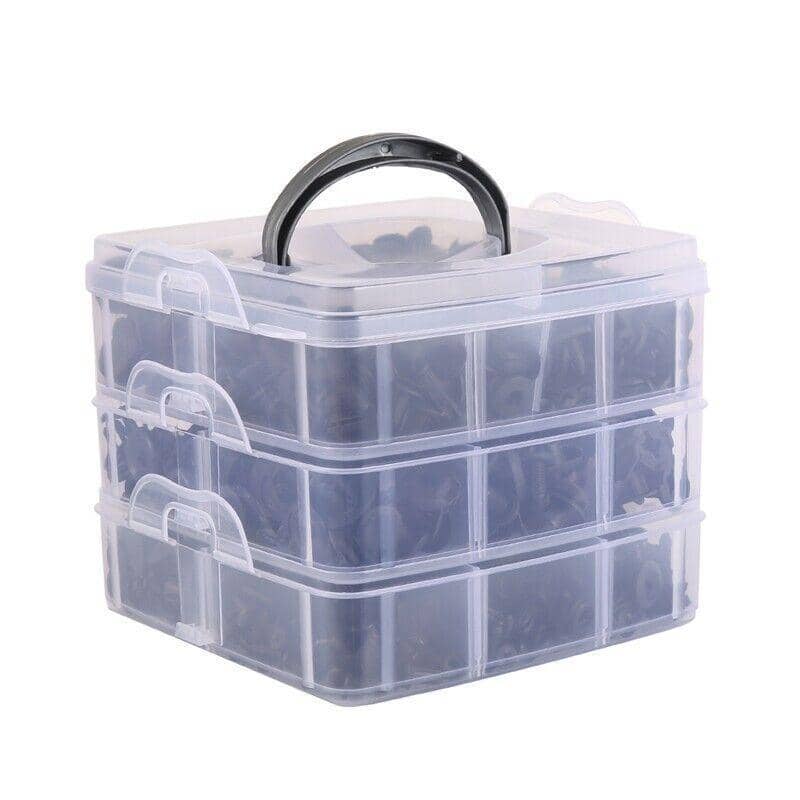 625 Piece Car Body Trim Clips Kit, Push-Type Plastic Fasteners for Bumpers and Panels - view 3