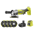 Ryobi 18V ONE+ Angle Grinder Kit - 115mm - 4.0Ah Battery - Cutting & Grinding - SuperSaverAU - view 1