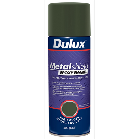 Dulux Metalshield Epoxy Spray Paint - 300g - Gloss - Woodland Grey - SuperSaverAU - view 1