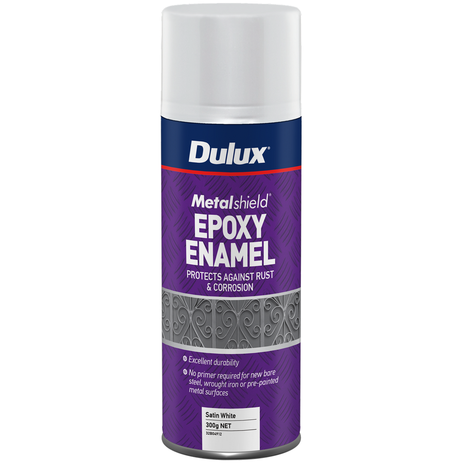 Dulux Metalshield Epoxy Enamel - 300g - Satin White - Rust Protection - SuperSaverAU - view 1