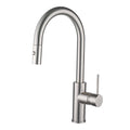 Mondella Resonance 35mm Brushed Nickel Side Lever Pull Down Sink Mixer, Stainless Steel, 6L/min WELS 5 Star