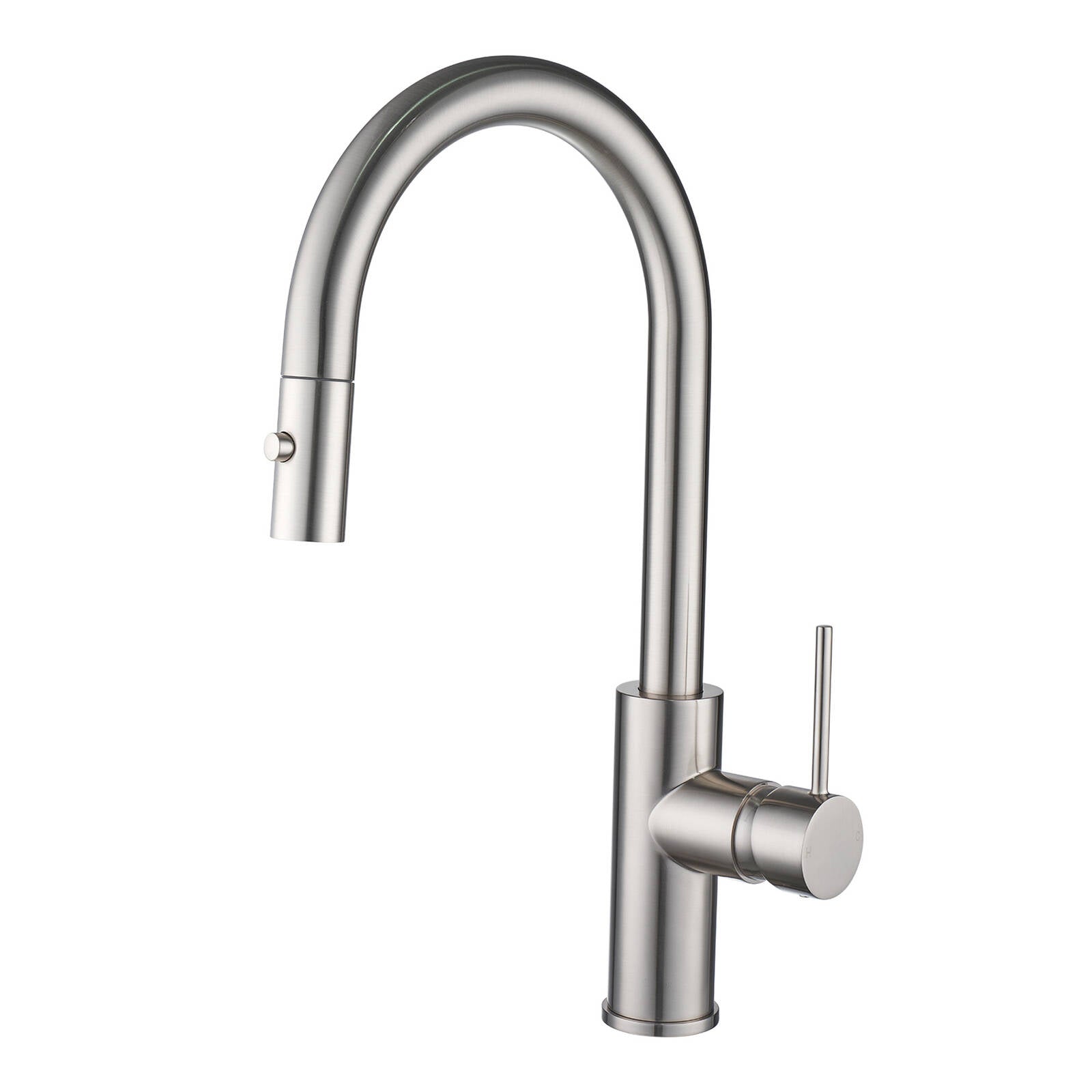Mondella Resonance 35mm Brushed Nickel Side Lever Pull Down Sink Mixer, Stainless Steel, 6L/min WELS 5 Star