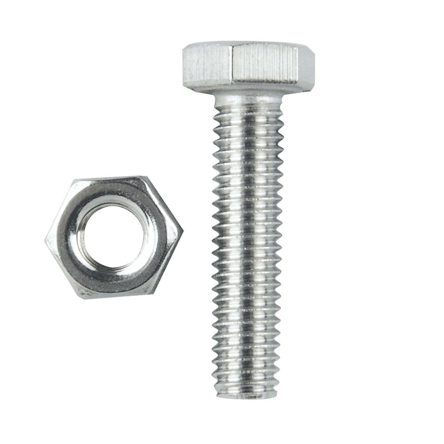 Pinnacle Hex Bolt and Nut - M6 x 25mm - Stainless Steel - 10 Pack - SuperSaverAU - view 1