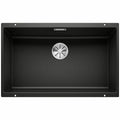 Blanco SUBLINE large single bowl undermount sink - Black Silgranit, 53L bowl, overflow - SUBLINE700UBK5