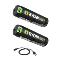 Ryobi USB Lithium Battery Power Bank Twin Pack - 2 x 2.0Ah - LED Gauge - SuperSaverAU - view 1