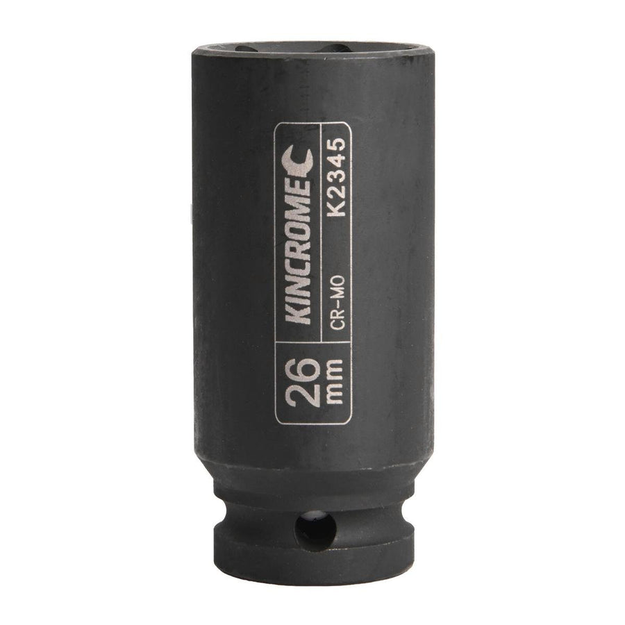 Kincrome 26mm Deep Impact Socket - 1/2" Drive - Chrome Molybdenum Steel - Black - SuperSaverAU - view 1