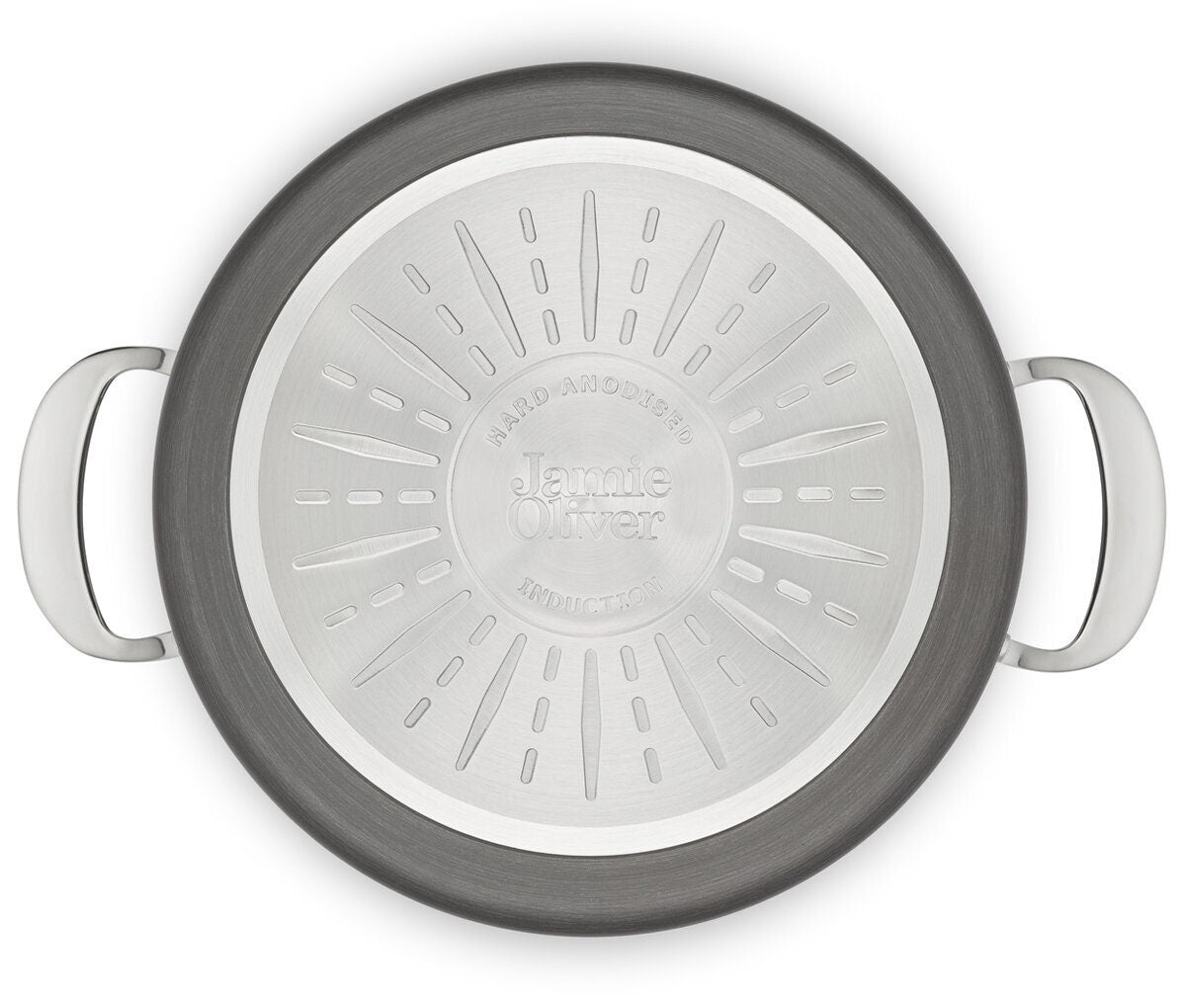 Tefal Jamie Oliver 24cm Titanium Non-stick Induction Stewpot - Hard-anodised Black - H9024644
