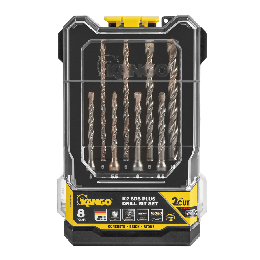 Kango K2 SDS Plus Drill Bit Set - 8 Pieces - 5x110mm to 10x160mm - Durable - SuperSaverAU - view 1