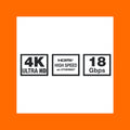 Antsig 2m HDMI Cable - White - Ultra HD 4K - Gold-Plated Connectors - SuperSaverAU - view 3