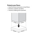 Surface Gard Castor Cups - 51mm - Rubber - For Carpet & Hardwood - 4 Pack - SuperSaverAU - view 5