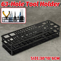 63-Hole Acrylic Screwdriver Rack, Desk Tool Stand and Workbench Organiser