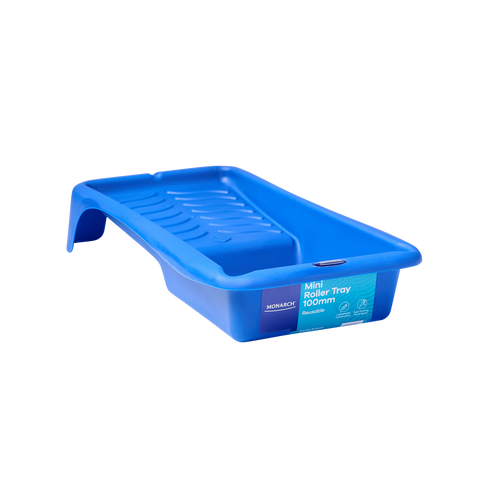 Monarch 100mm Paint Tray, Lightweight Blue Plastic for Mini Rollers and Pads