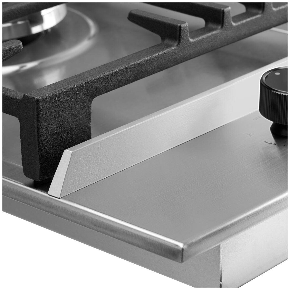 Omega 90cm Natural Gas Cooktop - Stainless Steel, Five Burners, Triple Ring Wok Burner - OCG905WX
