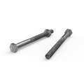 Zenith M10 x 120mm Hot Dip Galvanised Hex Head Bolt & Nut - 4.6 Grade Steel